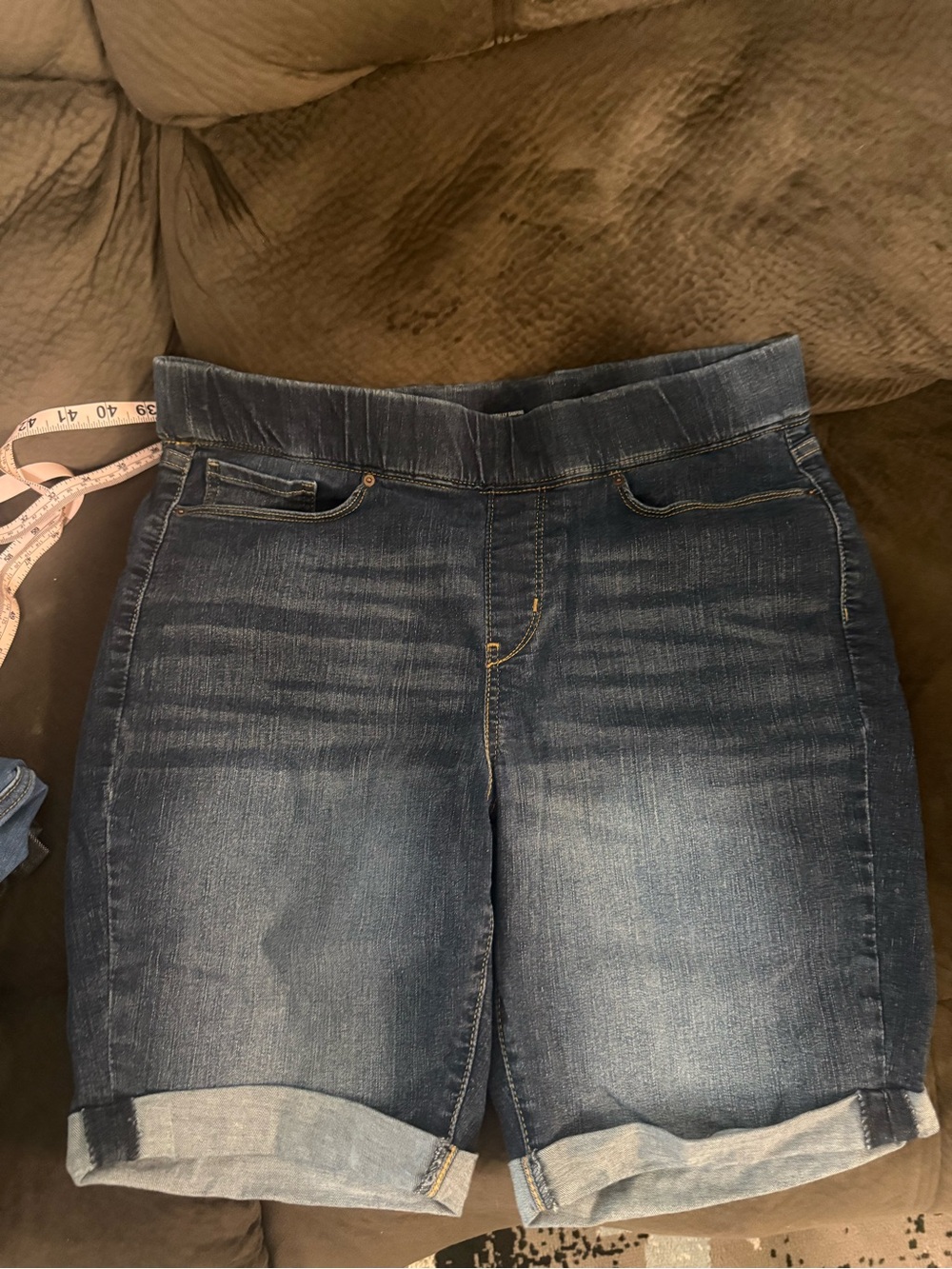 Levi's Women's Faded Blue Denim Bermuda Shorts
